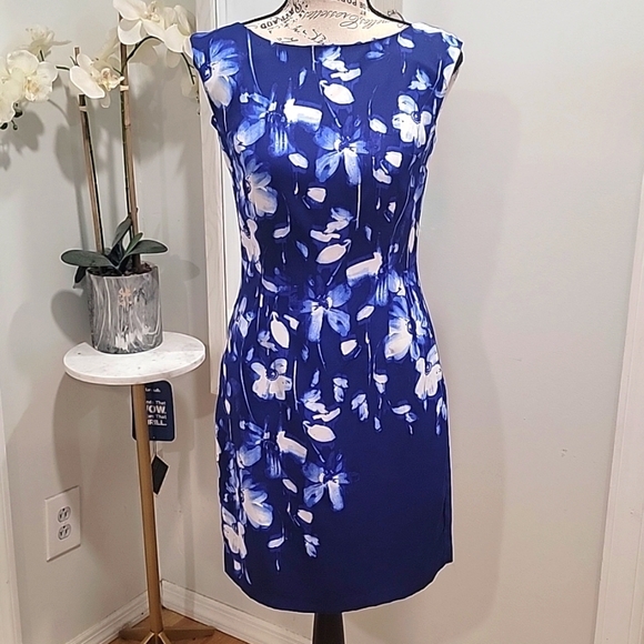 Ann Taylor Dresses & Skirts - ✨️ Ann Taylor Blue Sheath Dress sz. 0. C15